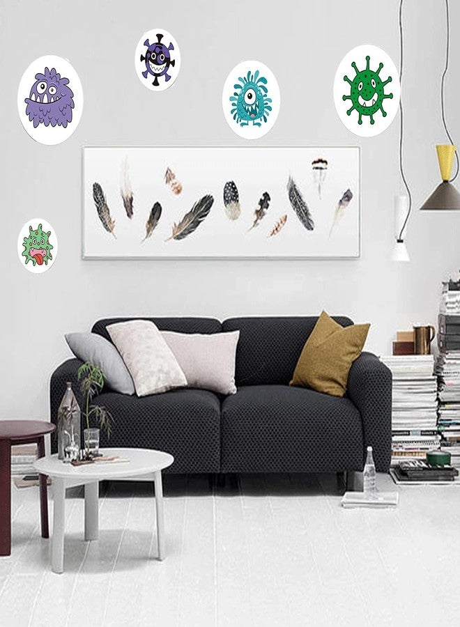 wootile 2.5 Inch Round Germ Dot Stickers Germs Labels Germ Stickers 120pcs (2.5Inch, Colorful) - Image 2